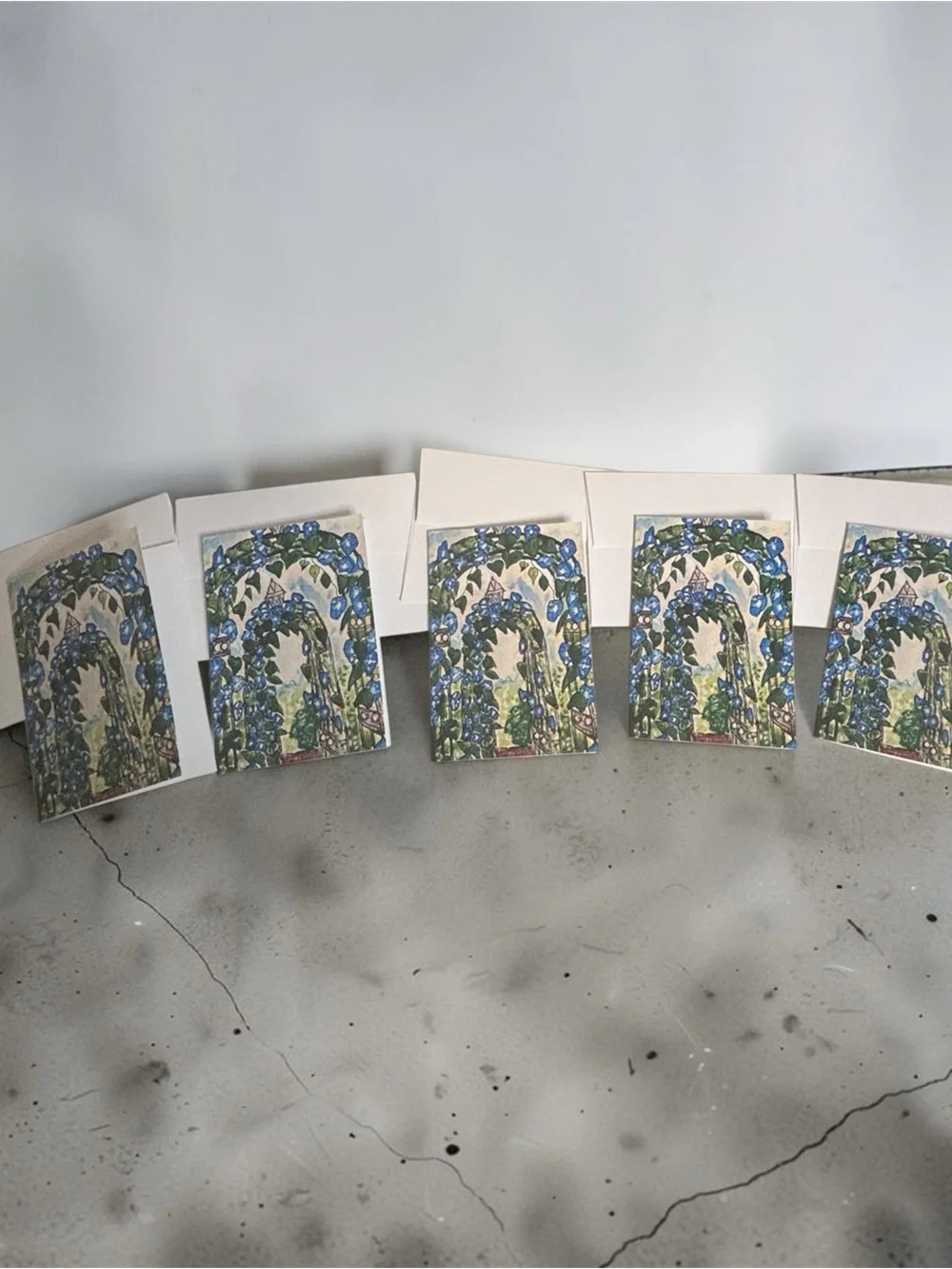 Morning Glory Archway – Blue Skies Garden Escape Greeting Cards Set of 5
